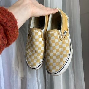 Yellow Checkered Vans